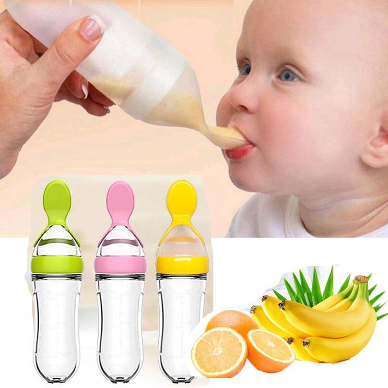 Biberon avec cuillère pour nouveau-né | EasyBottle™ - Le jardin des bébés