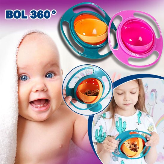 Super Bol360 ™ | Bol 360° anti-renversant pour bébé - Le jardin des bébés