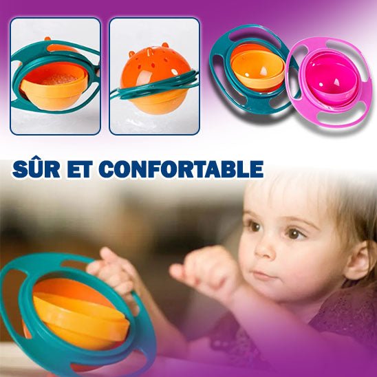 Super Bol360 ™ | Bol 360° anti-renversant pour bébé - Le jardin des bébés